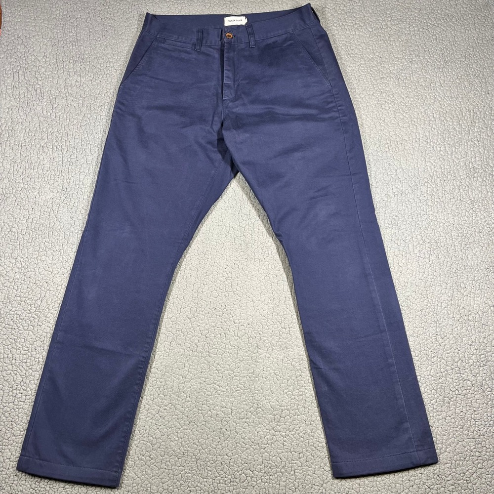 Taylor Stitch Chino Pants Mens 33 Democratic Fit Inseam 31" Blue Casual Classic
